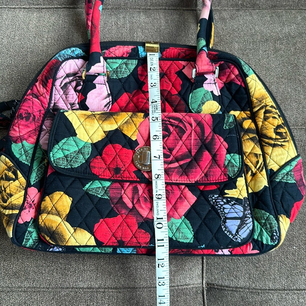 Vera Bradley "Havana Rose" Large Outside Pocket Shoulder Bag - Picture 13 of 16
